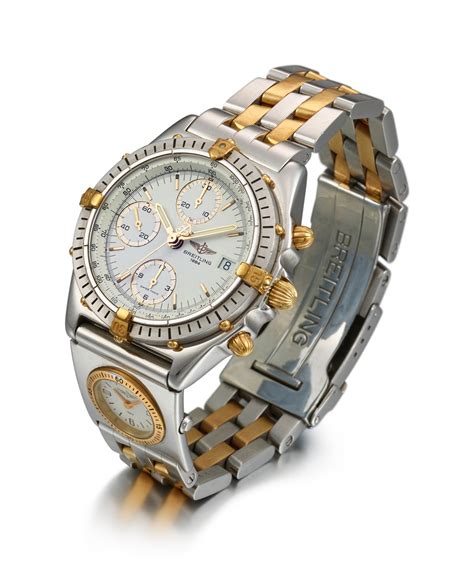 breitling stainless and yellow gold.